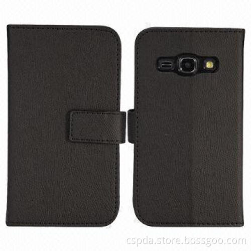 PU Leather Wallet-shaped Mobile Phone Cases for Samsung Galaxy Ace 3 with Stand Function
